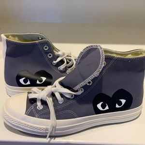 Converse play Comme des Garçons :Dark Grey with black play hearts AUTHENTIC